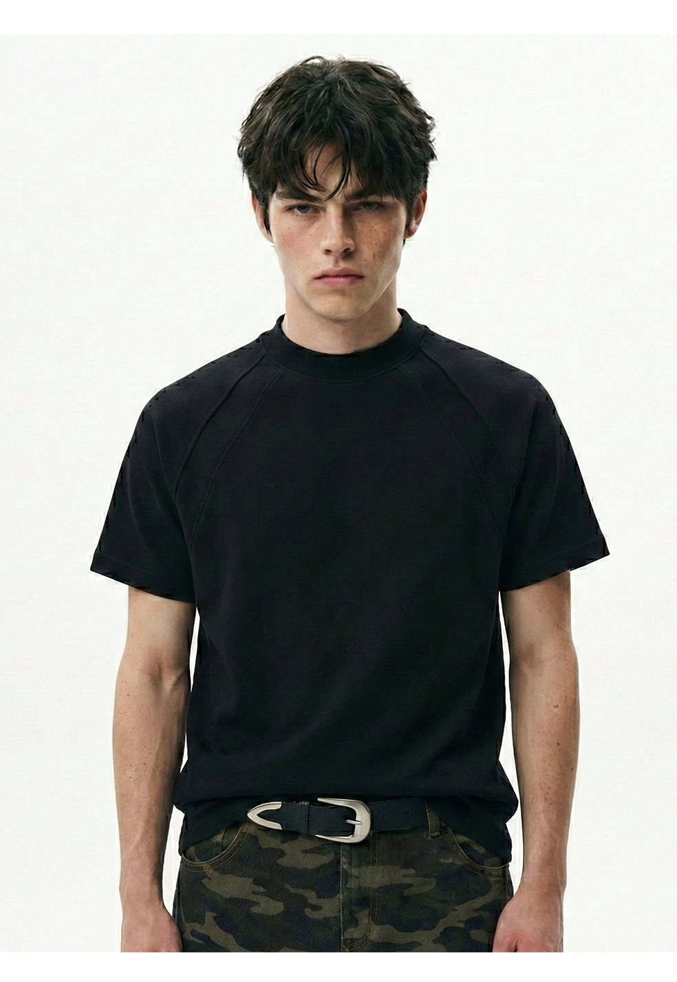 Xuedova Men's Jacquard Short Sleeve T-Shirt
