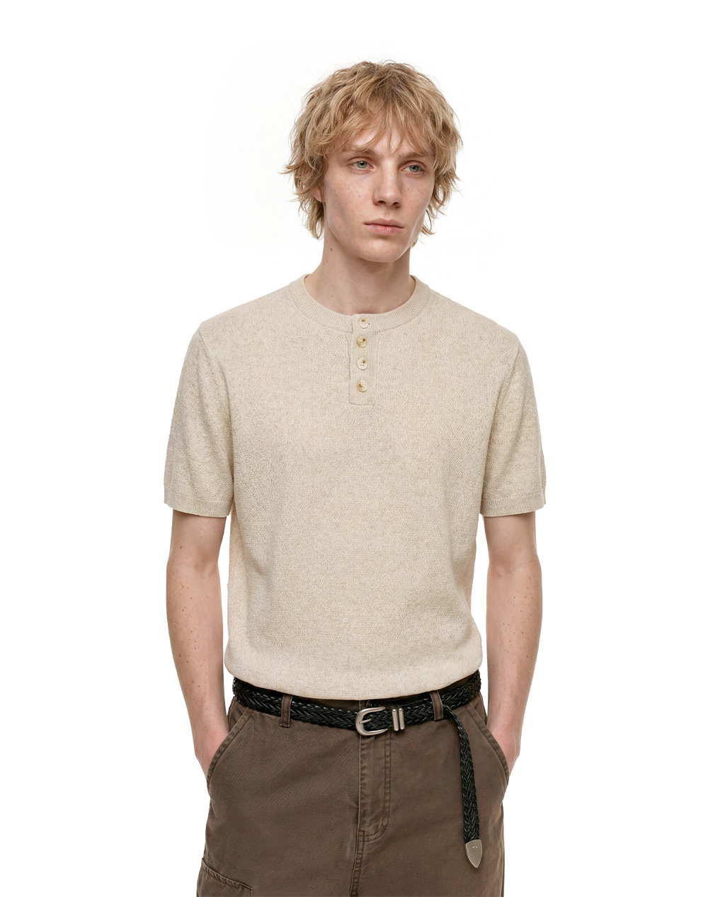 Xuedova Men's Linen Blend Short Sleeve T-Shirt