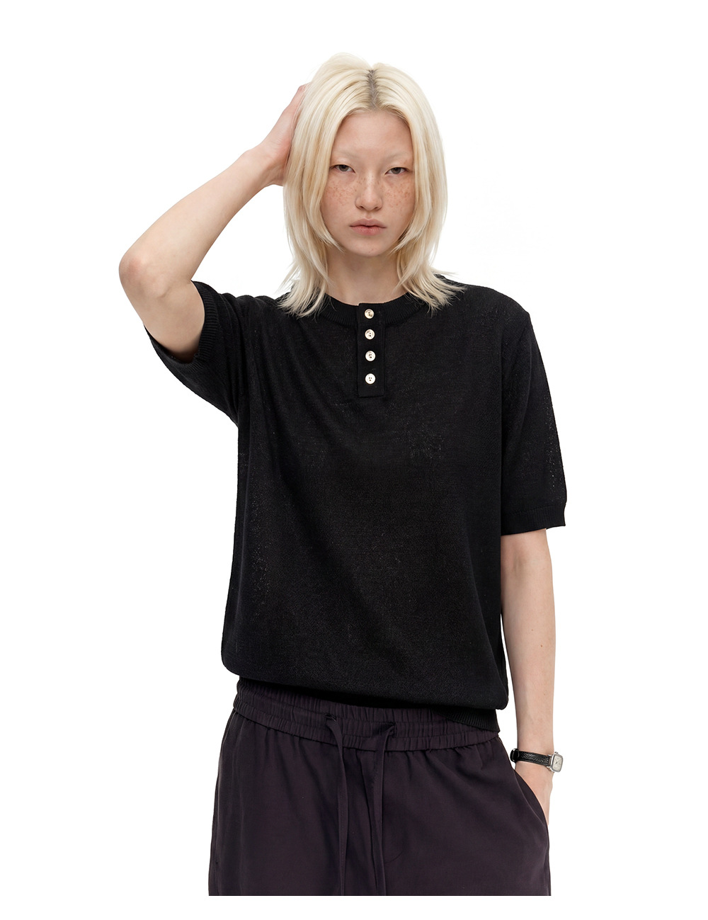 Xuedova Men's Linen Blend Short Sleeve T-Shirt