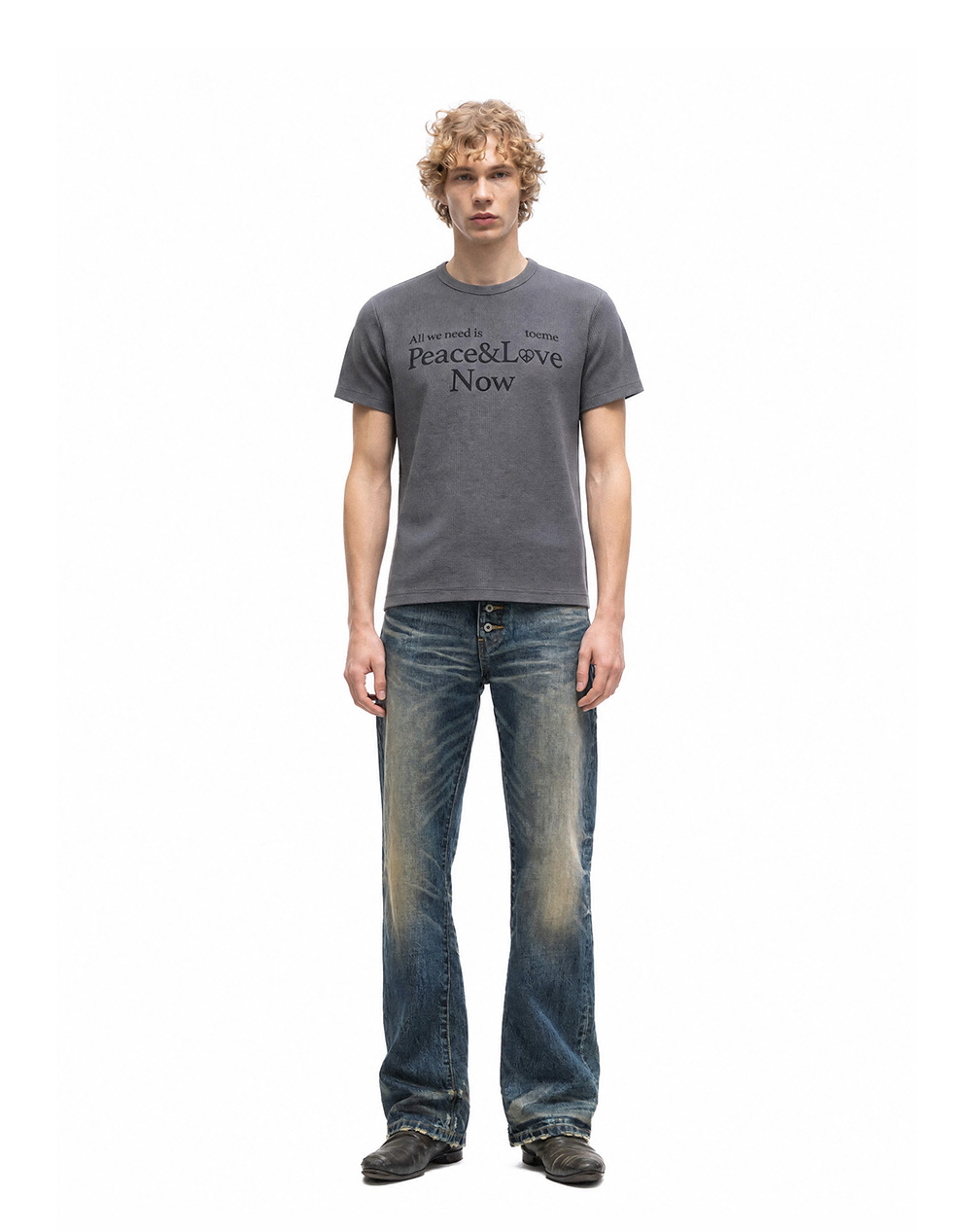 Xuedova Men's Graphic Waffle Cotton T-Shirt