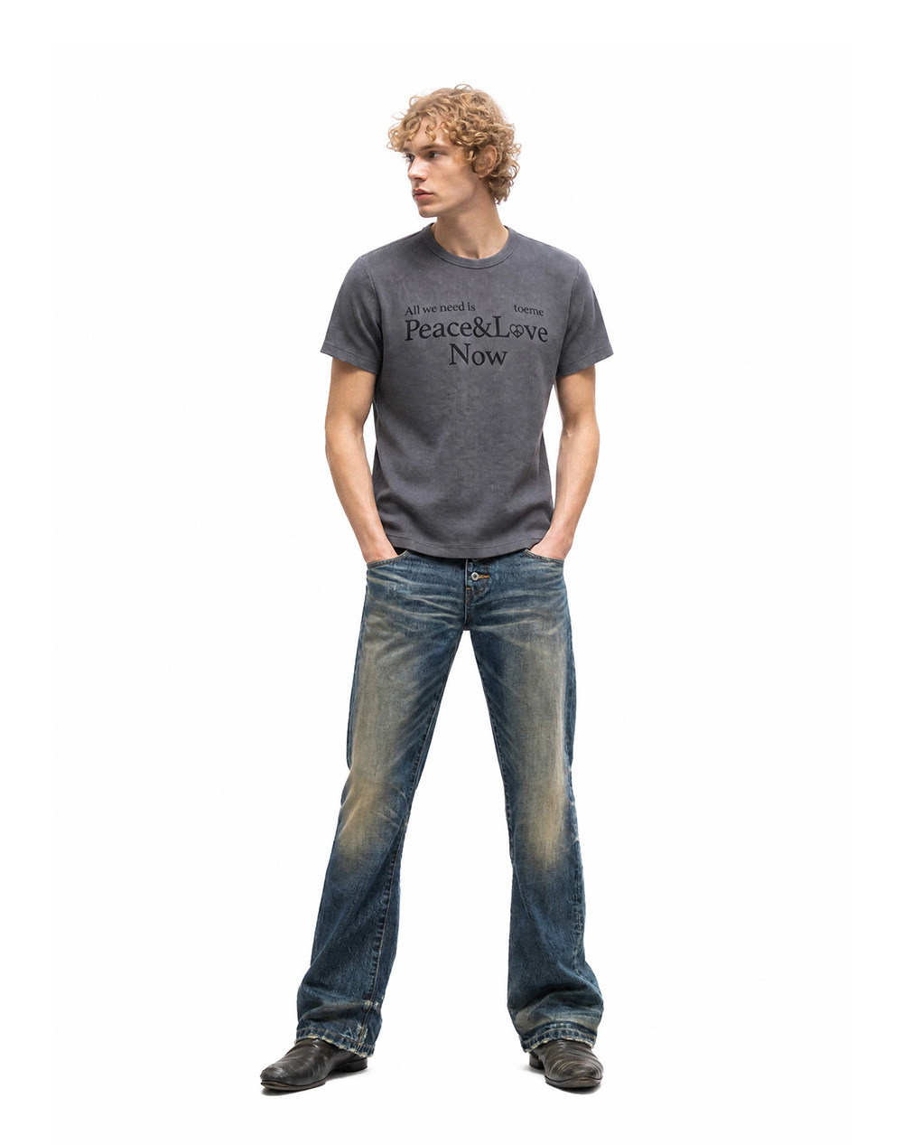 Xuedova Men's Graphic Waffle Cotton T-Shirt