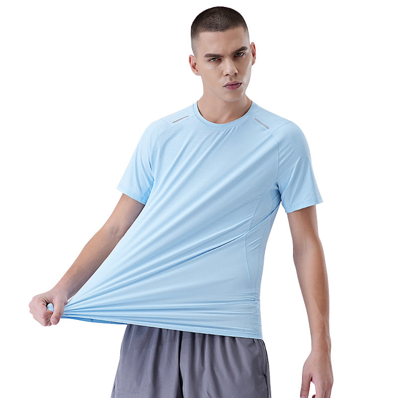Xuedova Men's Reflective Nylon Short Sleeve T-Shirt