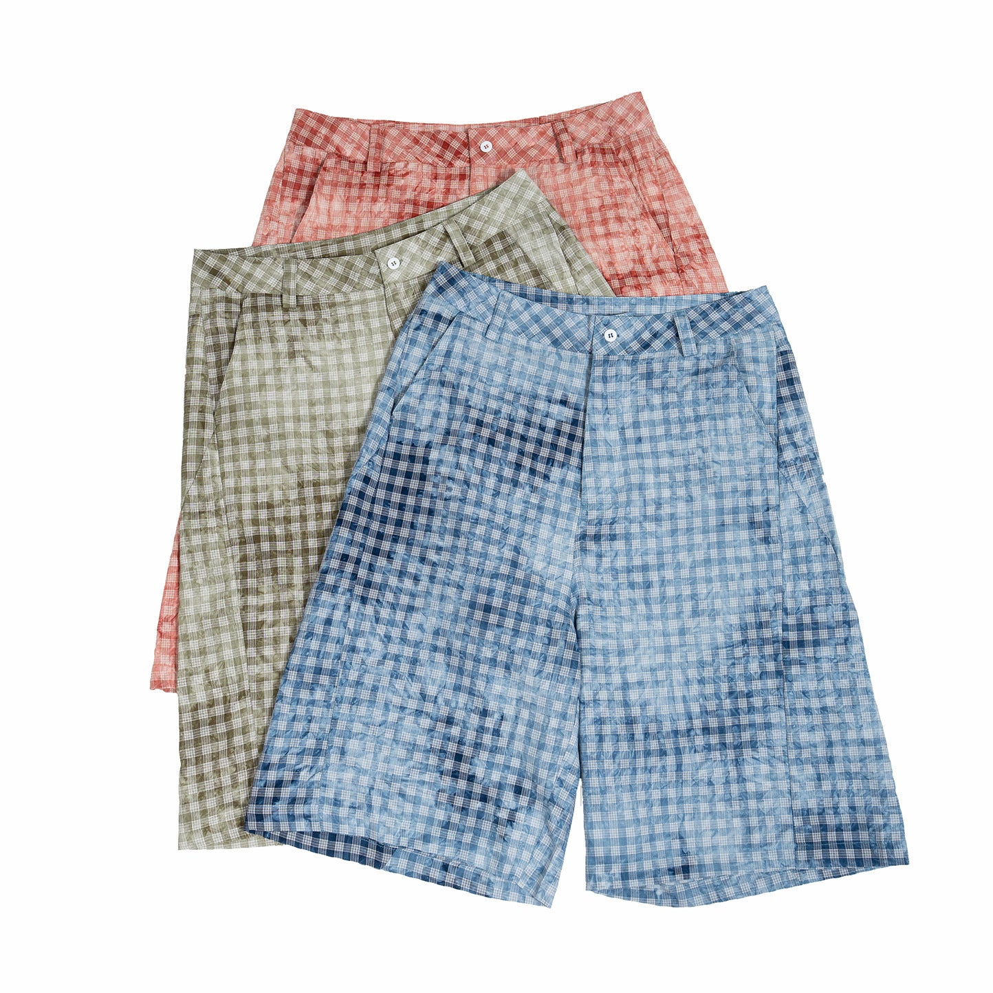 Xuedova Men's Plaid Casual Summer Shorts