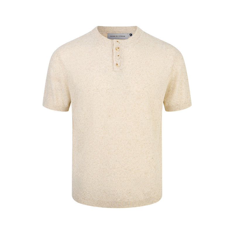 Xuedova Men's Linen Blend Short Sleeve T-Shirt