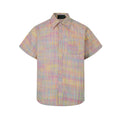 Xuedova Men's Plaid Short Sleeve Shirt