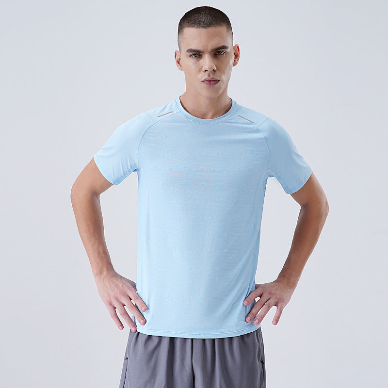 Xuedova Men's Reflective Nylon Short Sleeve T-Shirt